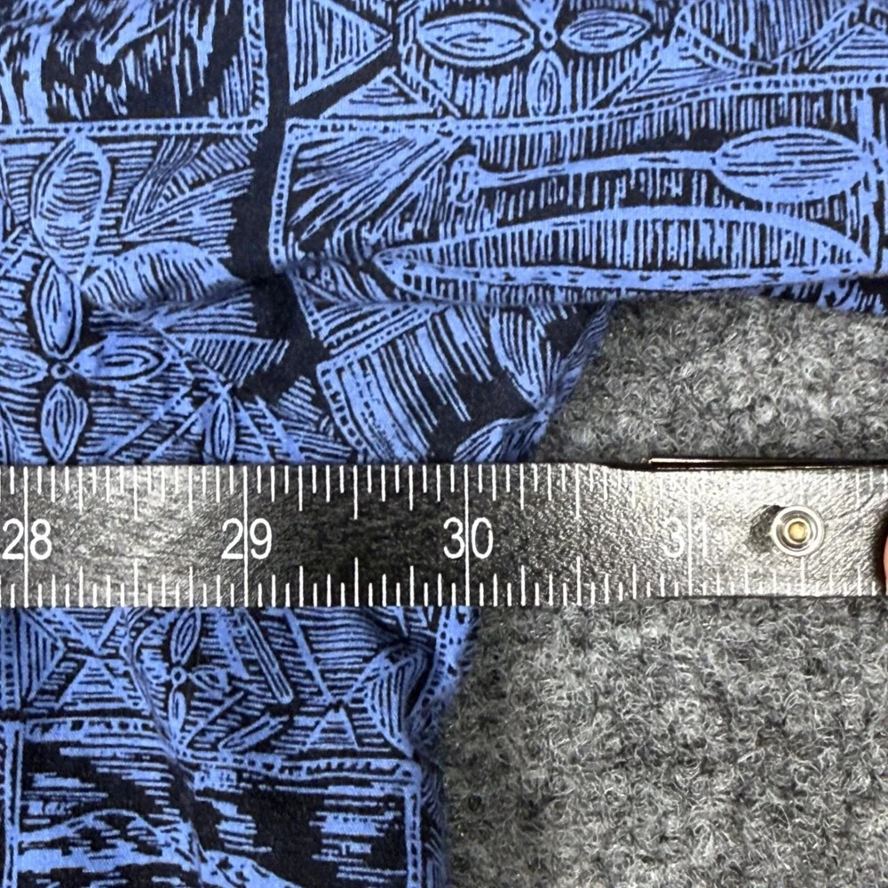 Favant Hawaiian Shirt‎ Men's 4XL Blue Tiki Aloha Button Up Designed in Hawaii